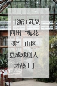 浙江武义四出“梅花奖” 山区县成戏剧人才热土
