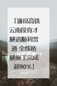 渝昆高铁云南段育才隧道顺利贯通 全线桥隧施工完成超90%