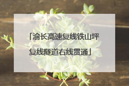 渝长高速复线铁山坪复线隧道右线贯通