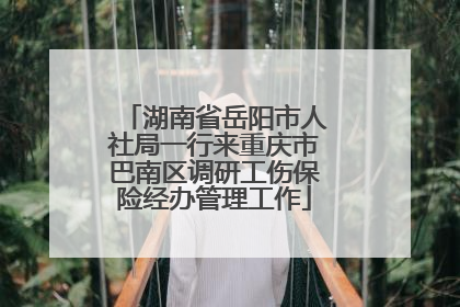湖南省岳阳市人社局一行来重庆市巴南区调研工伤保险经办管理工作