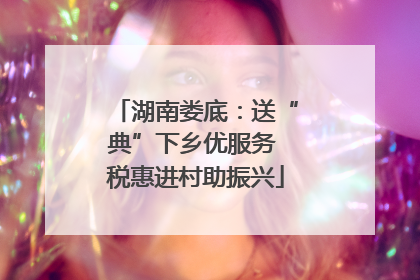 湖南娄底：送“典”下乡优服务 税惠进村助振兴