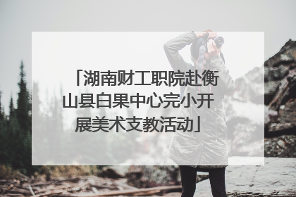 湖南财工职院赴衡山县白果中心完小开展美术支教活动