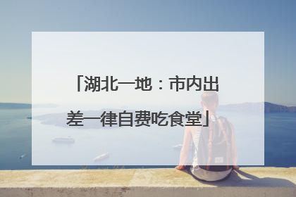 湖北一地：市内出差一律自费吃食堂