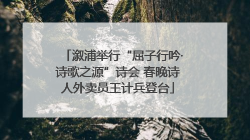 溆浦举行“屈子行吟·诗歌之源”诗会 春晚诗人外卖员王计兵登台