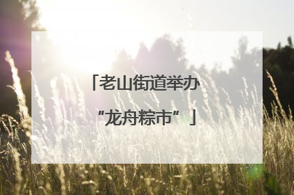 老山街道举办“龙舟粽市”