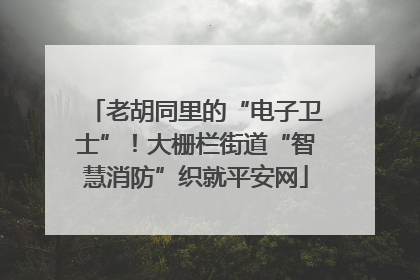 老胡同里的“电子卫士”！大栅栏街道“智慧消防”织就平安网