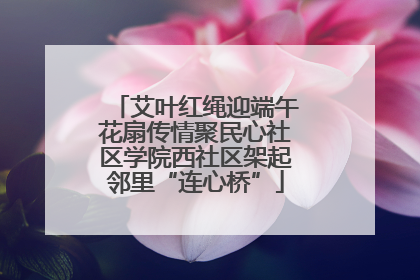 艾叶红绳迎端午花扇传情聚民心社区学院西社区架起邻里“连心桥”