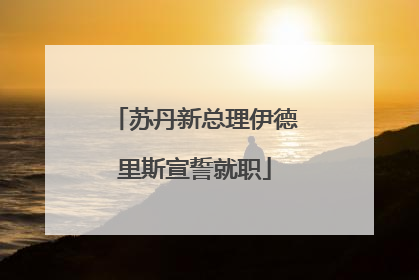苏丹新总理伊德里斯宣誓就职