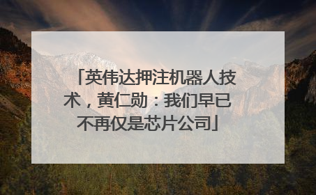 英伟达押注机器人技术，黄仁勋：我们早已不再仅是芯片公司