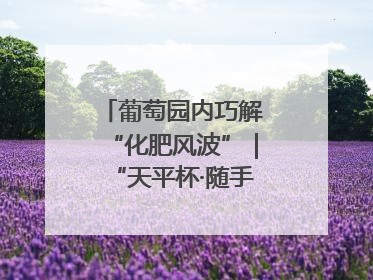 葡萄园内巧解“化肥风波”｜“天平杯·随手拍”作品展播