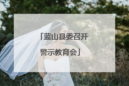 蓝山县委召开警示教育会