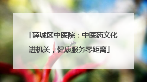 薛城区中医院：中医药文化进机关，健康服务零距离