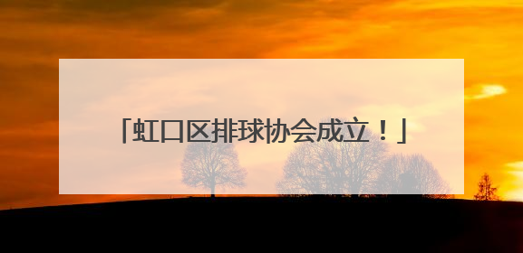 虹口区排球协会成立！