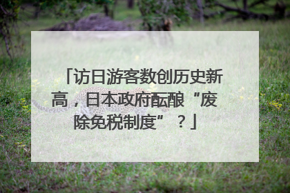 访日游客数创历史新高，日本政府酝酿“废除免税制度”？