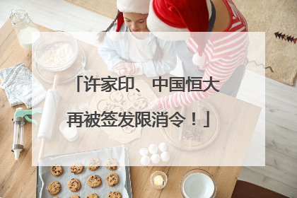 许家印、中国恒大再被签发限消令！