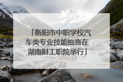 衡阳市中职学校汽车类专业技能抽查在湖南财工职院举行