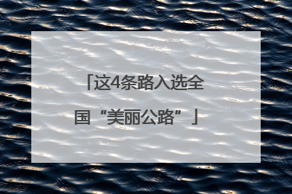 这4条路入选全国“美丽公路”