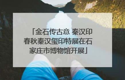 金石传古意 秦汉印春秋秦汉玺印特展在石家庄市博物馆开展