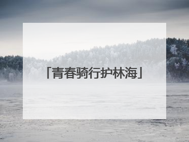 青春骑行护林海