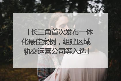 长三角首次发布一体化最佳案例，组建区域轨交运营公司等入选