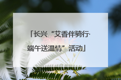 长兴“艾香伴骑行·端午送温情”活动