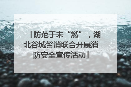 防范于未“燃”，湖北谷城警消联合开展消防安全宣传活动