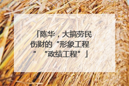 陈华，大搞劳民伤财的“形象工程”“政绩工程”