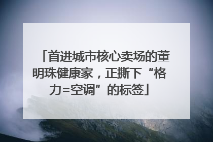 首进城市核心卖场的董明珠健康家，正撕下“格力=空调”的标签