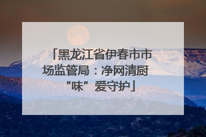 黑龙江省伊春市市场监管局：净网清厨 “味”爱守护