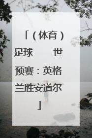 （体育）足球——世预赛：英格兰胜安道尔