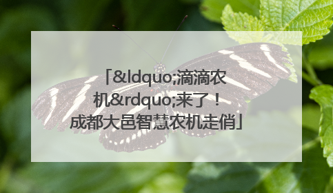 “滴滴农机”来了！成都大邑智慧农机走俏