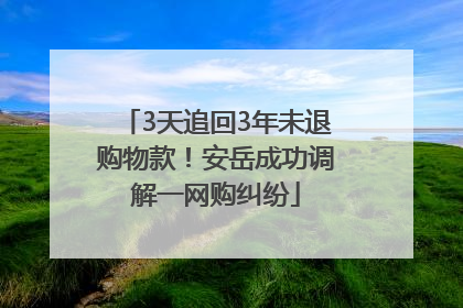 3天追回3年未退购物款！安岳成功调解一网购纠纷