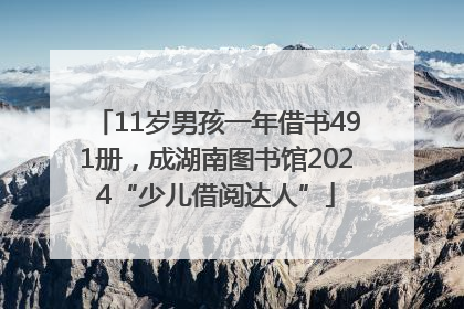 11岁男孩一年借书491册，成湖南图书馆2024“少儿借阅达人”