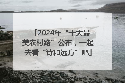 2024年“十大最美农村路”公布，一起去看“诗和远方”吧