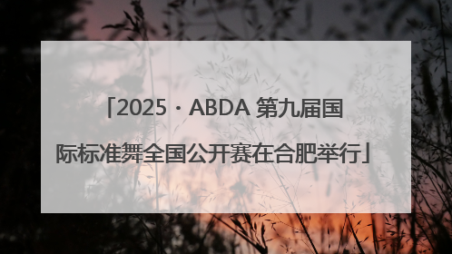 2025・ABDA 第九届国际标准舞全国公开赛在合肥举行
