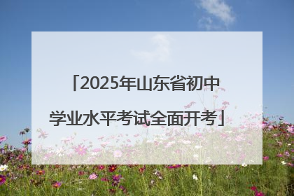 2025年山东省初中学业水平考试全面开考