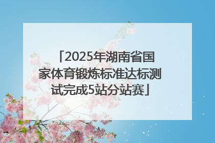 2025年湖南省国家体育锻炼标准达标测试完成5站分站赛
