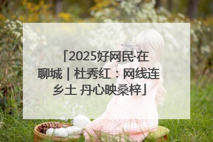 2025好网民·在聊城｜杜秀红：网线连乡土 丹心映桑梓
