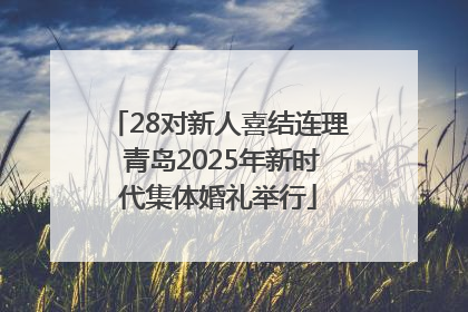 28对新人喜结连理 青岛2025年新时代集体婚礼举行