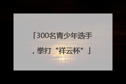 300名青少年选手，拳打“祥云杯”