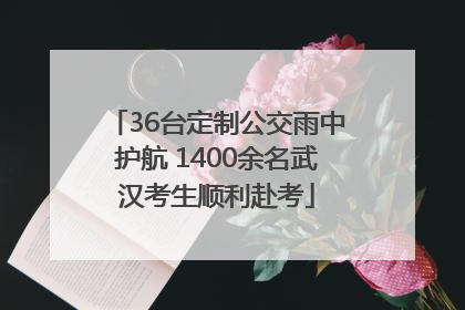 36台定制公交雨中护航 1400余名武汉考生顺利赴考