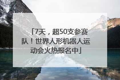 7天，超50支参赛队！世界人形机器人运动会火热报名中