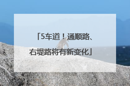 5车道！通顺路、右堤路将有新变化
