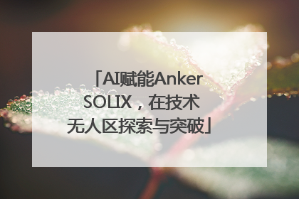 AI赋能Anker SOLIX，在技术无人区探索与突破