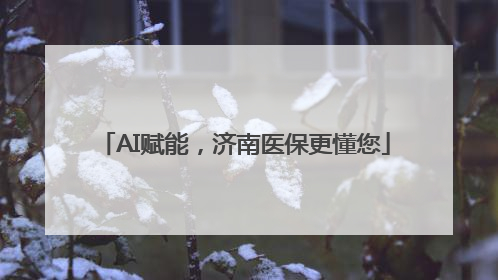 AI赋能，济南医保更懂您