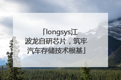 longsys江波龙自研芯片，筑牢汽车存储技术根基